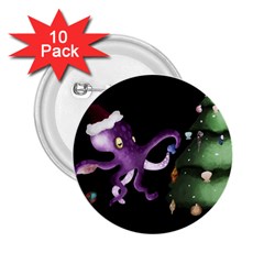 Octopus Black 2.25  Buttons (10 pack) 