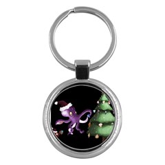 Octopus Black Key Chain (Round)