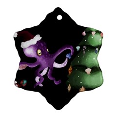 Octopus Black Ornament (Snowflake)