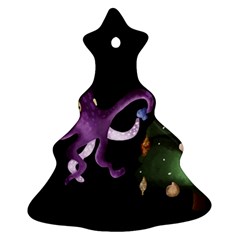 Octopus Black Christmas Tree Ornament (Two Sides)