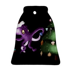 Octopus Black Bell Ornament (Two Sides)