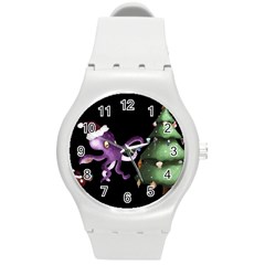 Octopus Black Round Plastic Sport Watch (M)