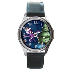 Octopus Color Round Metal Watch by Blueketchupshop