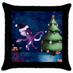 Octopus Color Throw Pillow Case (black) by Blueketchupshop