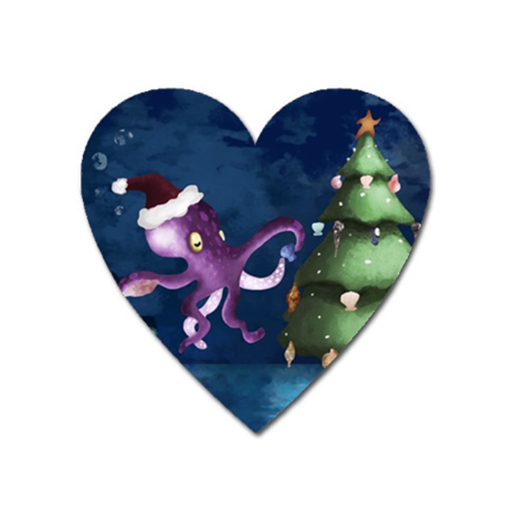 Octopus Color Heart Magnet