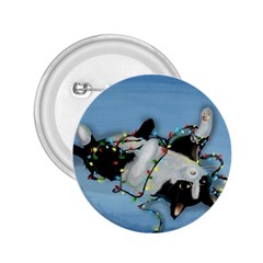 Christmas Cat 2 25  Buttons by Blueketchupshop