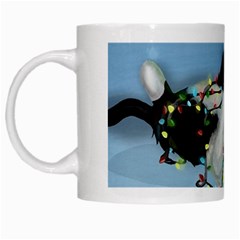 Christmas Cat White Mugs by Blueketchupshop