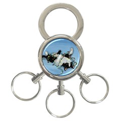 Christmas Cat 3-ring Key Chain by Blueketchupshop