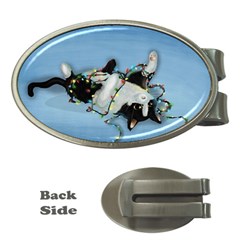 Christmas Cat Money Clips (oval) 