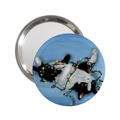 Christmas Cat 2 25  Handbag Mirrors