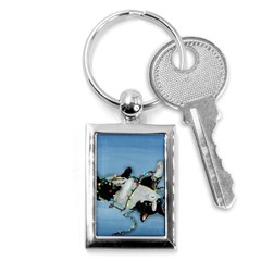 Christmas Cat Key Chain (rectangle) by Blueketchupshop