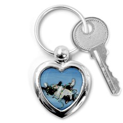 Christmas Cat Key Chain (heart) by Blueketchupshop