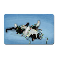 Christmas Cat Magnet (rectangular)