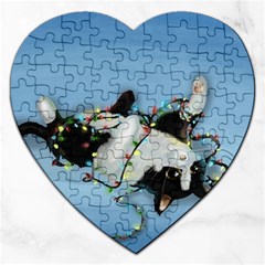 Christmas Cat Jigsaw Puzzle (heart)