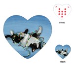 Christmas Cat Playing Cards Single Design (Heart) Front