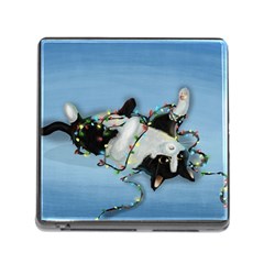 Christmas Cat Memory Card Reader (square 5 Slot) by Blueketchupshop