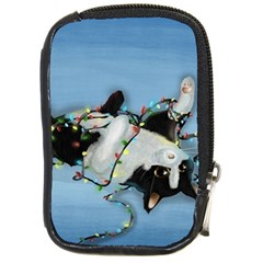 Christmas Cat Compact Camera Leather Case