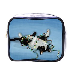 Christmas Cat Mini Toiletries Bag (one Side)