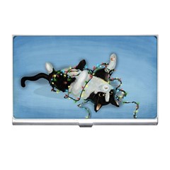 Christmas Cat Business Card Holder by Blueketchupshop