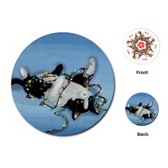 Christmas Cat Playing Cards Single Design (round)