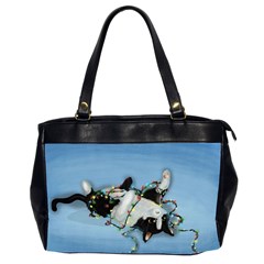 Christmas Cat Oversize Office Handbag (2 Sides)