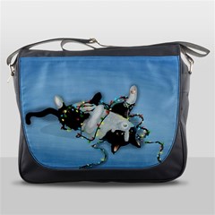 Christmas Cat Messenger Bag