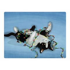 Christmas Cat Double Sided Flano Blanket (mini)  by Blueketchupshop