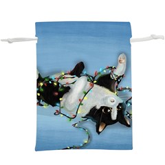 Christmas Cat  Lightweight Drawstring Pouch (xl)