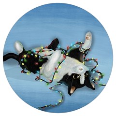 Christmas Cat Round Trivet