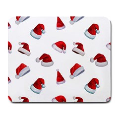 Red Christmas Hats Large Mousepads by SychEva