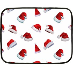 Red Christmas Hats Fleece Blanket (mini) by SychEva