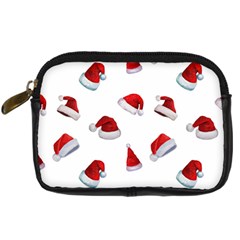 Red Christmas Hats Digital Camera Leather Case by SychEva