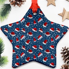 Blue Christmas Hats Ornament (star) by SychEva