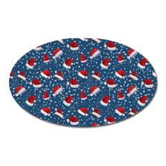 Blue Christmas Hats Oval Magnet by SychEva