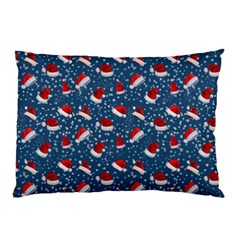 Blue Christmas Hats Pillow Case by SychEva