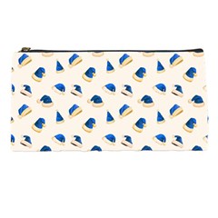 Blue Christmas Hats Pencil Case by SychEva