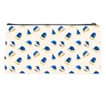 Blue Christmas Hats Pencil Case Back