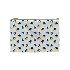 Blue Christmas Hats Cosmetic Bag (medium) by SychEva