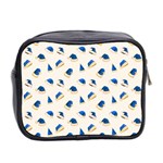 Blue Christmas Hats Mini Toiletries Bag (Two Sides) Back