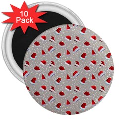 Santa Hat 3  Magnets (10 Pack)  by SychEva