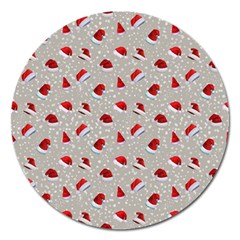 Santa Hat Magnet 5  (round) by SychEva