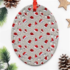 Santa Hat Oval Filigree Ornament (two Sides) by SychEva