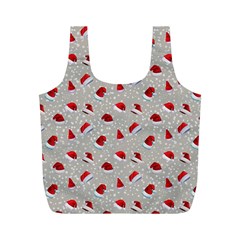 Santa Hat Full Print Recycle Bag (m) by SychEva