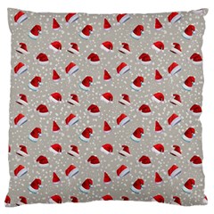 Santa Hat Large Flano Cushion Case (one Side) by SychEva