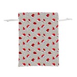 Santa Hat Lightweight Drawstring Pouch (L) Front