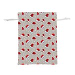 Santa Hat Lightweight Drawstring Pouch (L) Back