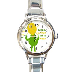 Lemon Over Pear Round Italian Charm Watch by LemonPear