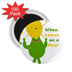 Lemon Over Pear 2 25  Magnets (100 Pack) 