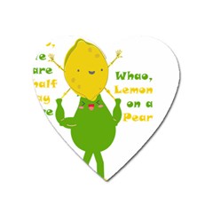 Lemon Over Pear Heart Magnet by LemonPear