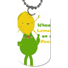 Lemon Over Pear Dog Tag (two Sides)